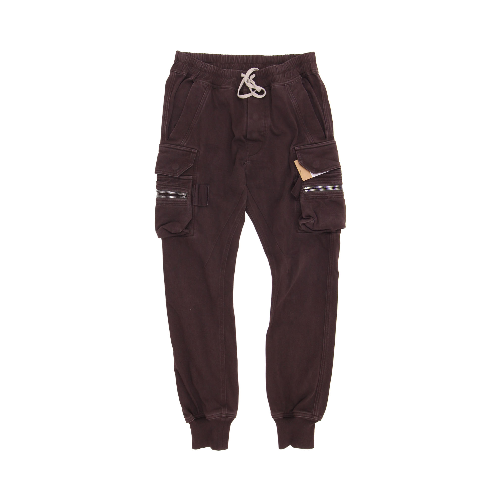 Rick Owens Oxblood Cargo Joggers - US 38
