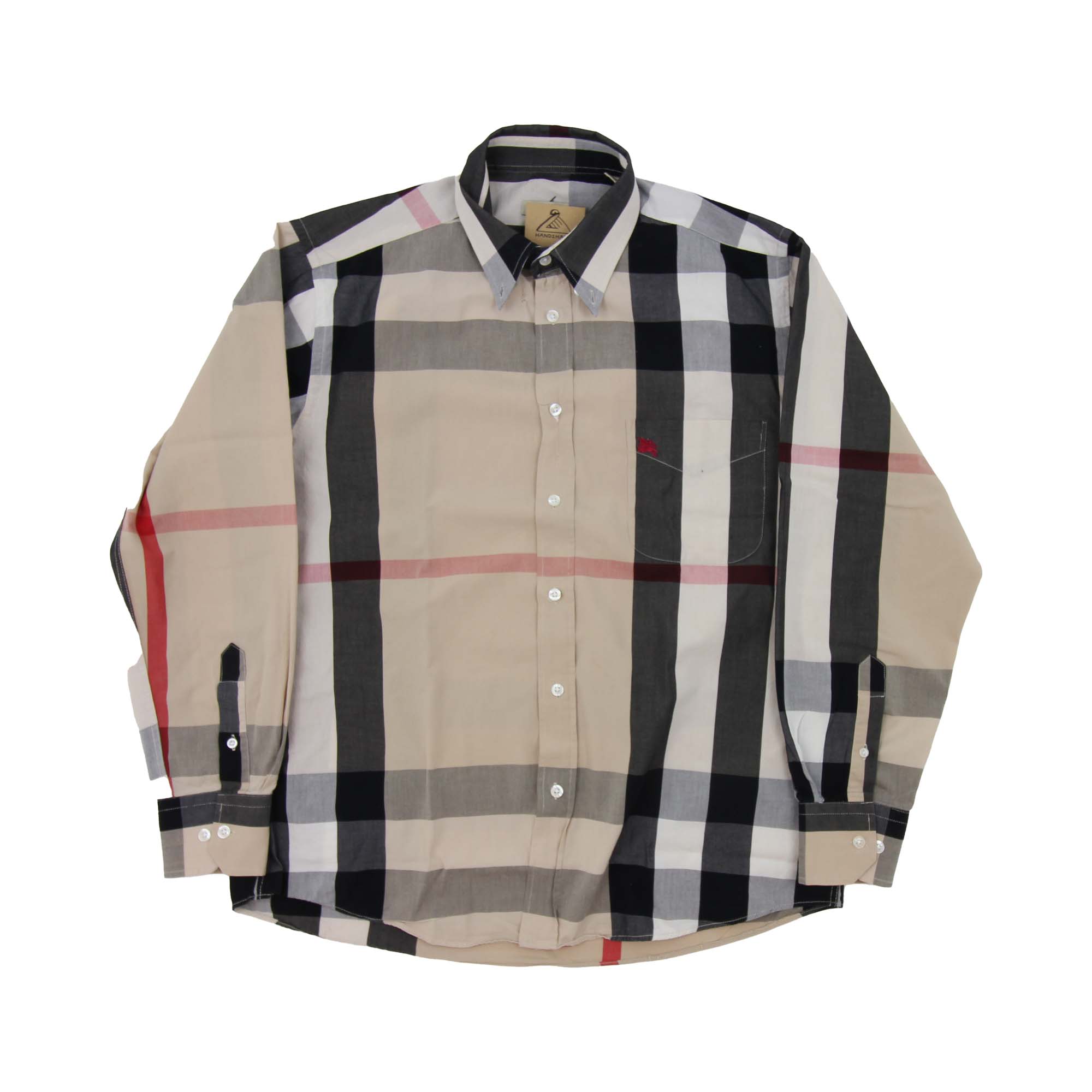 Burberry Embroidered Logo Long Sleeve Shirt - L
