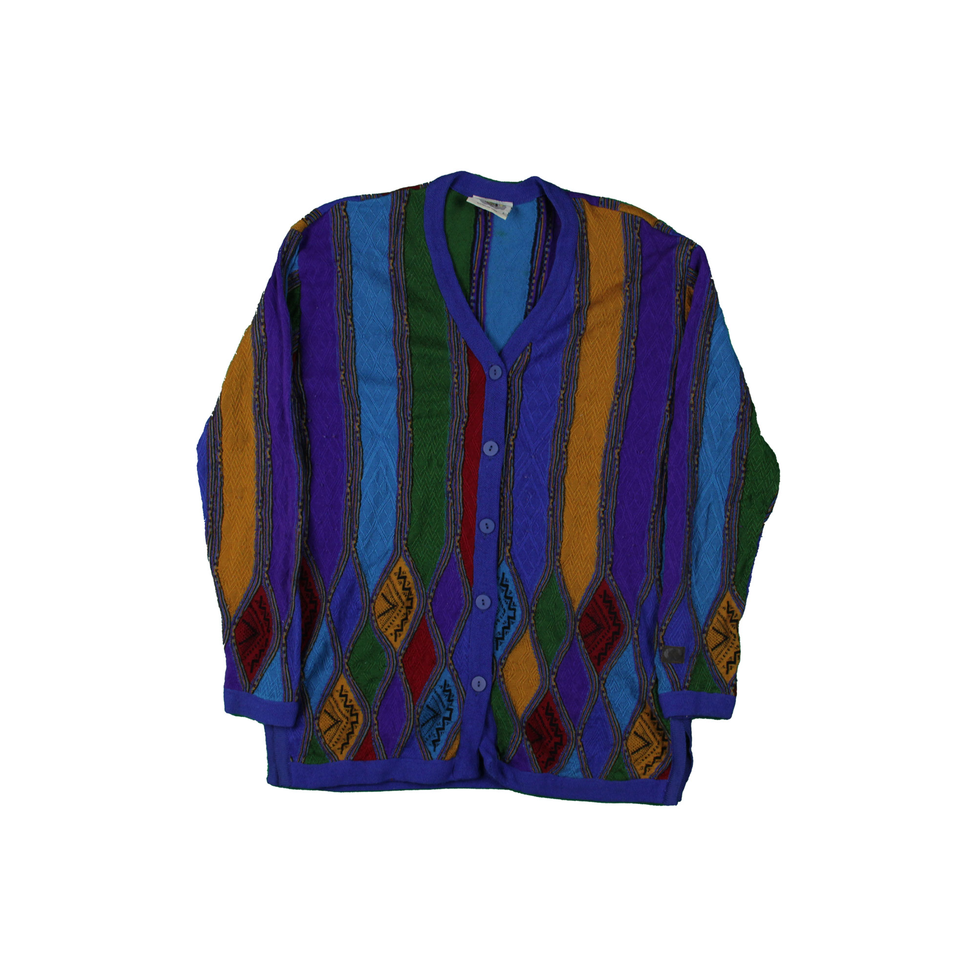 Coogi-Style Colourful Knitwear  - M
